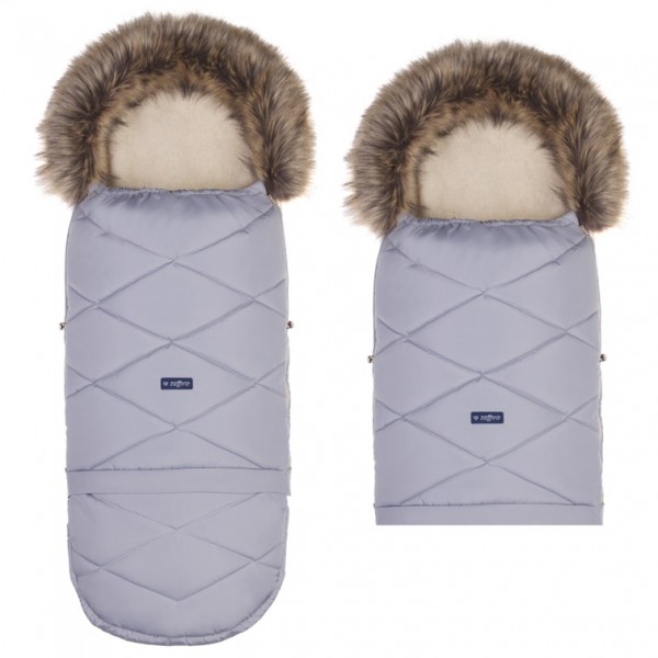 Zaffiro GrowUP 4.0 vežimėlio vokelis su Premium vilna (Grey)